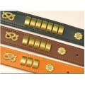 Staffordshire Bull Terrier Collar 1&1/4"  X 22" - 25" Tan British By Design